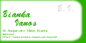 bianka vamos business card